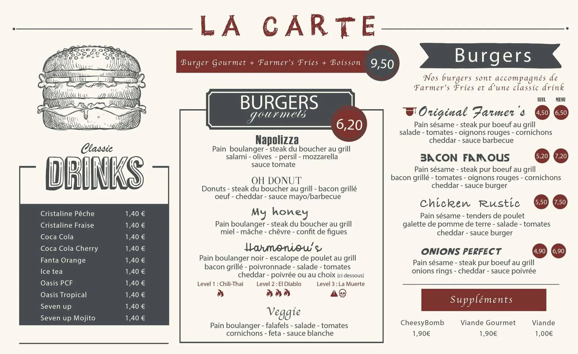 Le Farmer'S, Le Meilleur Burger De Lens ? 10 burger à la carte