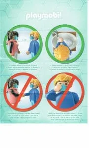Poster de distanciation playmobil