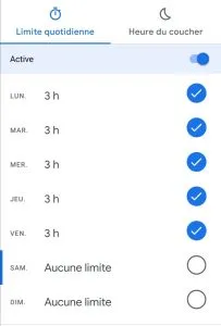 Capture de Google Family Link