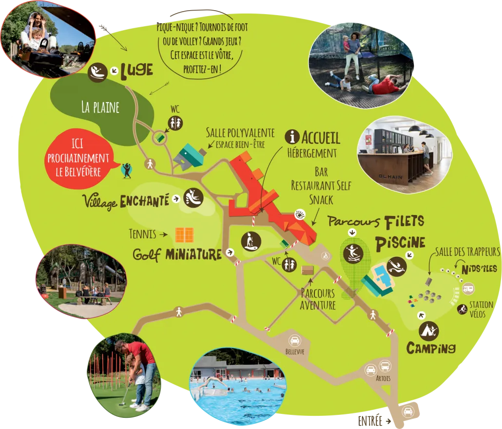 Plan des activités à Olhain