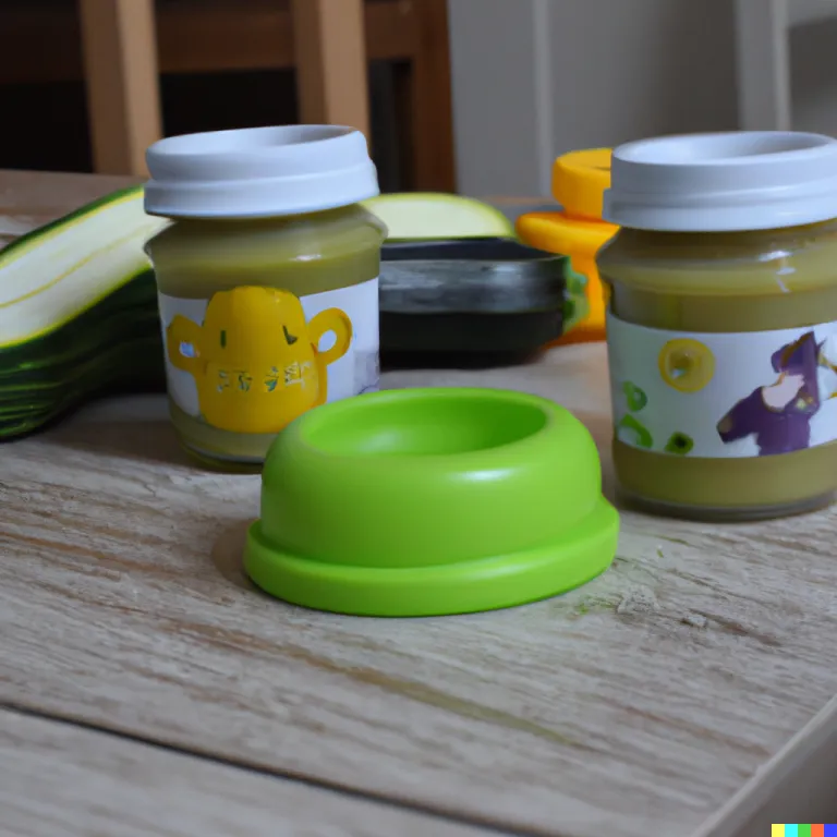Petit pot de courgette conceptuel