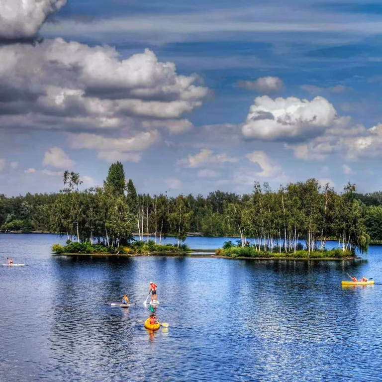 Activités nautiques, des personnes font du canoë et du paddle
