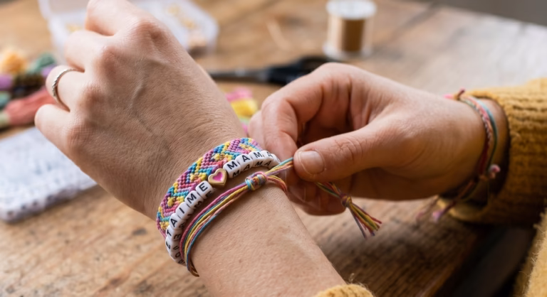 Bracelets colorés faits à la main