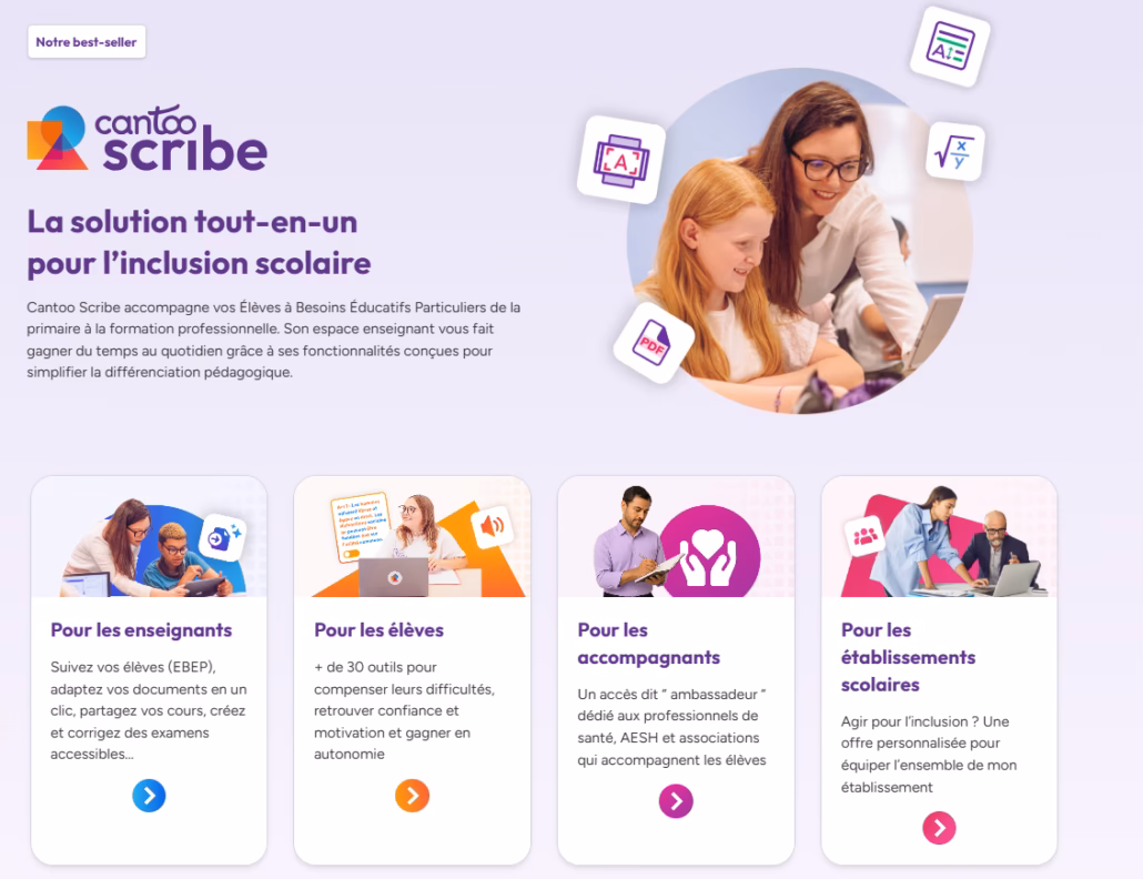 Logiciel pour élève dyspraxique à l’école primaire : Pourquoi Cantoo Scribe surpasse Microsoft OneNote 1