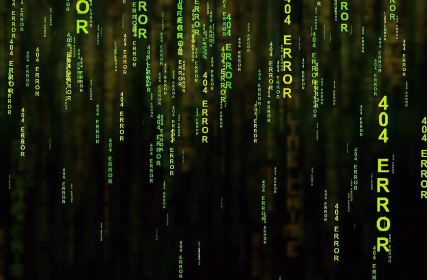 Texte d'erreur 404 en vert