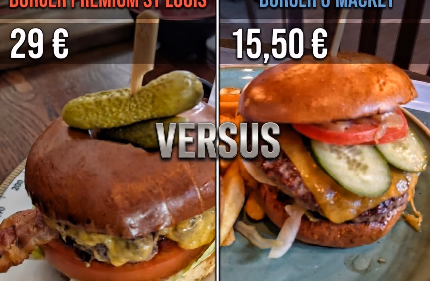 Deux burgers avec prix différents