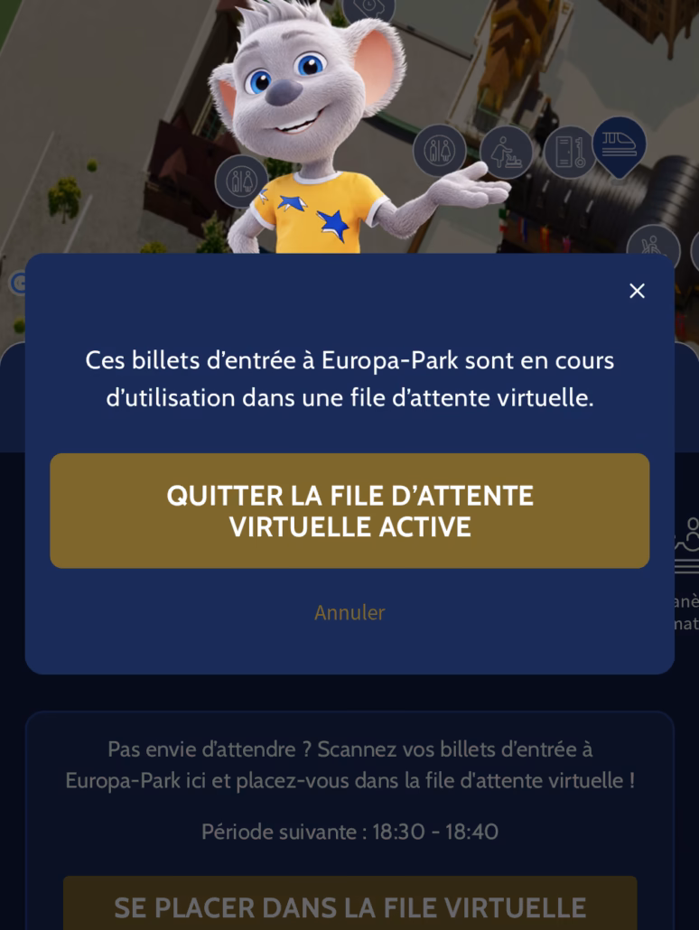 Billets pour Europa-Park en attente