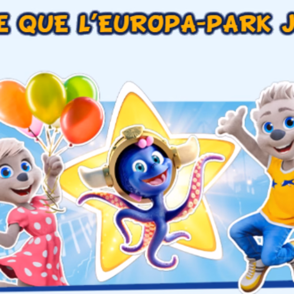 Personnages animés avec des ballons.