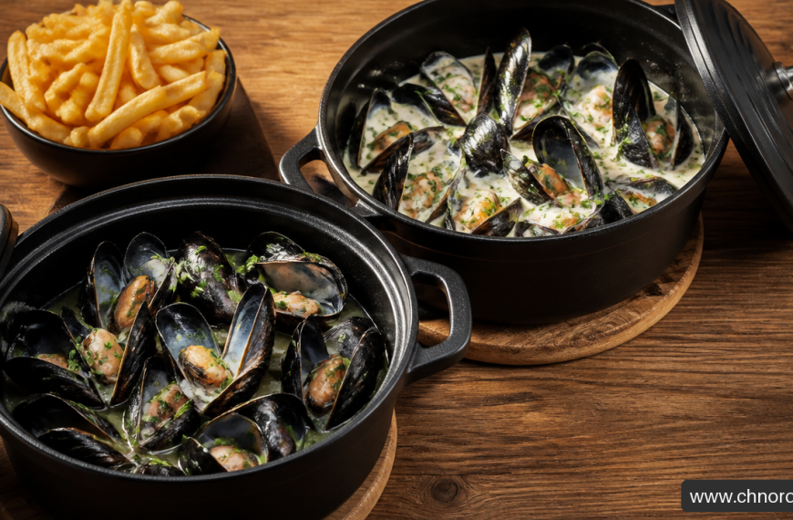 Visiter Les Hauts De France, Le Nord Pas-De-Calais Picardie 1 Moules marinières avec frites croustillantes